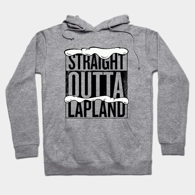 Straight Outta Lapland Christmas Hoodie by Rebus28